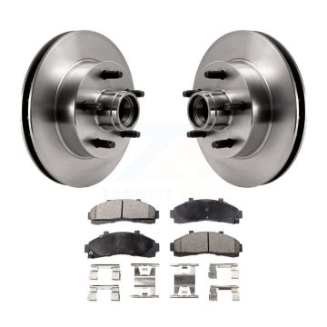 Front Disc Brake Rotors Hub Ceramic Pad Kit For Ford Ranger Mazda B4000 B3000 B2300 B2500 K8T-100727