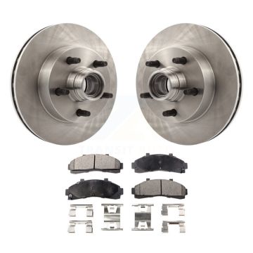 Front Disc Brake Rotors Hub And Ceramic Pads Kit For Ford Ranger Mazda B4000 B3000 B2300 K8T-100732