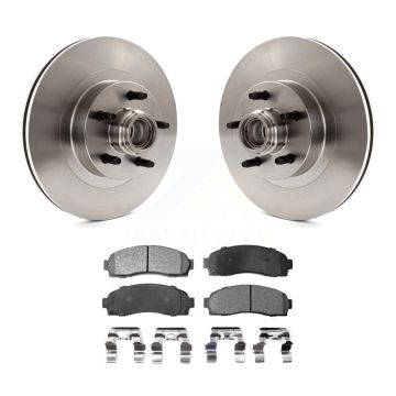 Front Disc Brake Rotors Hub Assembly And Ceramic Pad Kit For Ford Explorer Sport Trac RWD K8T-100741