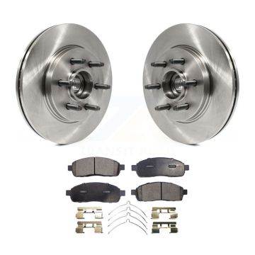 Front Brake Rotors & Ceramic Pad Kit For Ford F-150 Lincoln Mark LT With 6 Lug Wheels RWD K8T-100742