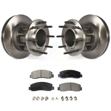 Front Brake Rotor & Ceramic Pad Kit For 08-10 Ford F-350 Super Duty With Dual Rear Wheels K8T-100750
