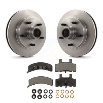 Front Disc Brake Rotors Hub Assembly And Ceramic Pad Kit For 1994-1999 Dodge Ram 1500 RWD K8T-100760
