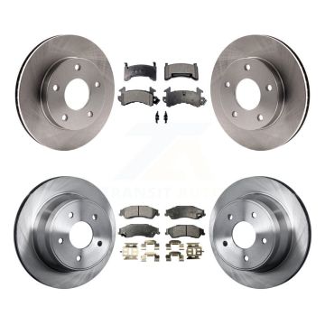 Front Rear Disc Brake Rotors And Ceramic Pads Kit For 1997 Chevrolet S10 GMC Sonoma 4WD K8T-100765