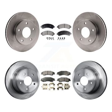 Front Rear Disc Brake Rotors Ceramic Pad Kit For 1997 GMC Jimmy 4WD With Brakes K8T-100766