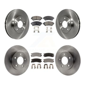 Front Rear Brake Rotors & Ceramic Pad Kit For Cadillac DeVille Buick Park Avenue Eldorado K8T-100768