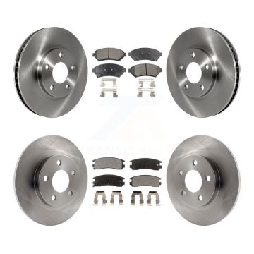 Front Rear Disc Brake Rotors And Ceramic Pads Kit For Cadillac DeVille Buick Park Avenue K8T-100769