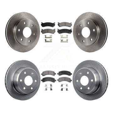 Front Rear Brake Rotors Ceramic Pad Kit For Chevrolet Avalanche 1500 GMC Yukon Express XL K8T-100782