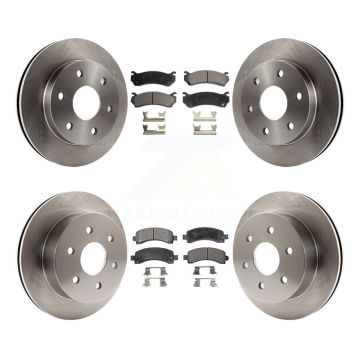 Front Rear Brake Rotors & Ceramic Pad Kit For 2003-2005 GMC Savana 2500 Chevrolet Express K8T-100783
