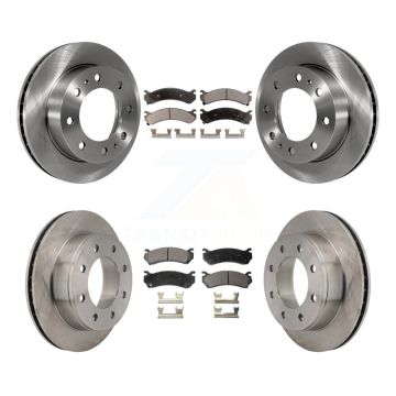 Front Rear Brake Rotors Ceramic Pad Kit For Chevrolet GMC Sierra 2500 HD Silverado Hummer K8T-100788
