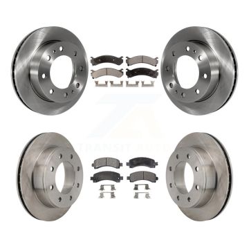 Front Rear Disc Brake Rotors And Ceramic Pads Kit For Chevrolet Express 2500 GMC Savana K8T-100789