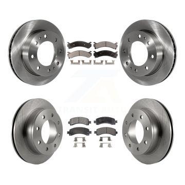 Front Rear Disc Brake Rotors And Ceramic Pads Kit For Chevrolet Express 2500 GMC Savana K8T-100791