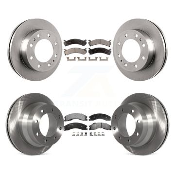 Front Rear Disc Brake Rotors And Ceramic Pads Kit For Chevrolet Express 4500 GMC Savana K8T-100795
