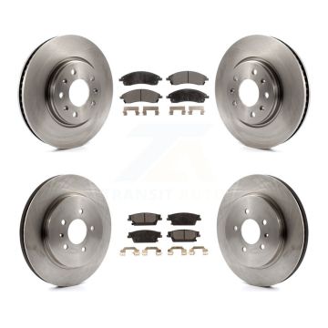 Front Rear Disc Brake Rotors And Ceramic Pads Kit For 2006-2007 Cadillac CTS Base K8T-100799
