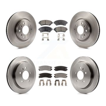 Front Rear Brake Rotor & Ceramic Pad Kit For 2003-2004 Cadillac Seville With Vented K8T-100801