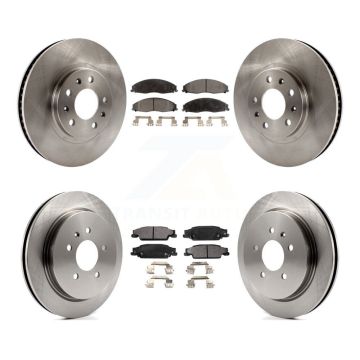 Front Rear Disc Brake Rotor And Ceramic Pad Kit For Cadillac CTS With Standard Suspension K8T-100803