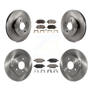 Front Rear Disc Brake Rotors And Ceramic Pads Kit For Pontiac G5 Pursuit K8T-100804