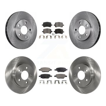 Front Rear Disc Brake Rotors And Ceramic Pads Kit For Chevrolet Malibu Pontiac G6 K8T-100810