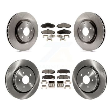 Front Rear Brake Rotors Ceramic Pad Kit For 2006-2008 Cadillac XLR With Heavy Duty Brakes K8T-100812