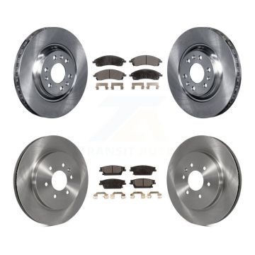 Front Rear Disc Brake Rotors And Ceramic Pads Kit For Cadillac SRX K8T-100813
