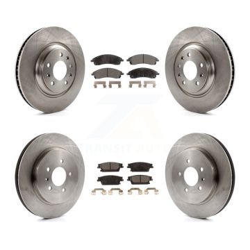 Front Rear Disc Brake Rotors And Ceramic Pads Kit For 2006-2007 Cadillac CTS Base K8T-100815