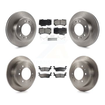 Front Rear Disc Brake Rotors And Ceramic Pads Kit For Hummer H3 H3T K8T-100826
