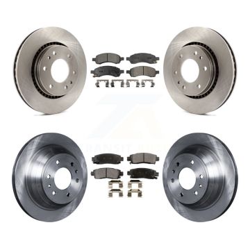 Front Rear Brake Rotors Ceramic Pad Kit For Chevrolet Trailblazer GMC Envoy Buick Rainier K8T-100827
