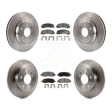 Front Rear Disc Brake Rotors And Ceramic Pad Kit For 2006-2011 Buick Lucerne Cadillac DTS K8T-100831