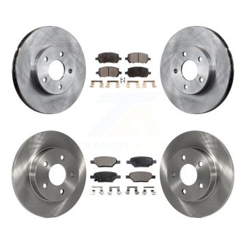 Front Rear Disc Brake Rotors And Ceramic Pads Kit For Pontiac G5 K8T-100837