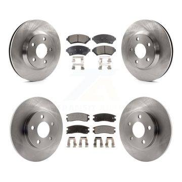 Front Rear Disc Brake Rotor & Ceramic Pad Kit For 2005 Cadillac DeVille Buick Park Avenue K8T-100839