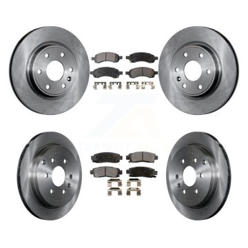 Front Rear Brake Rotors & Ceramic Pad Kit For GMC Acadia Buick Enclave Chevrolet Traverse K8T-100841