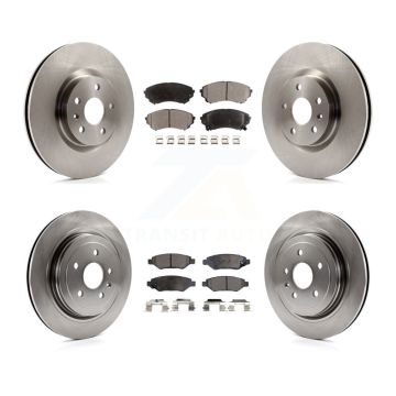Front Rear Disc Brake Rotors And Ceramic Pads Kit For Cadillac CTS With Heavy Duty Brakes K8T-100847