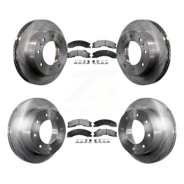 Front Rear Brake Rotors & Ceramic Pad Kit For GMC Chevrolet Sierra 2500 HD Silverado 3500 K8T-100875