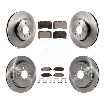 Front Rear Brake Rotor & Ceramic Pad Kit For Cadillac ATS With 321mm Diameter K8T-100881