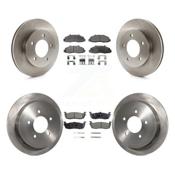 Front Rear Disc Brake Rotors And Ceramic Pads Kit For Ford F-150 Heritage 4WD K8T-100891