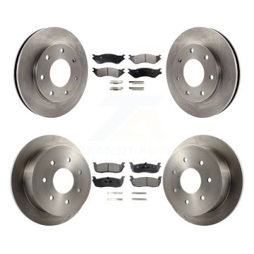 Front Rear Disc Brake Rotors And Ceramic Pads Kit For Ford F-150 F-250 HD 4WD K8T-100895
