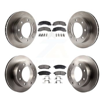 Front Rear Disc Brake Rotors And Ceramic Pads Kit For Ford F-250 Super Duty Excursion 4WD K8T-100898