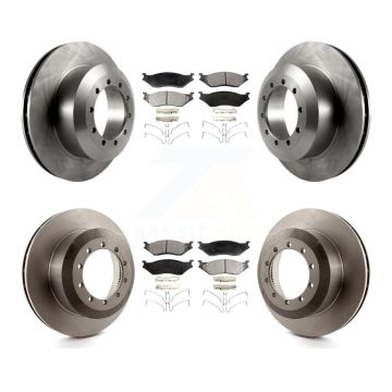 Front Rear Brake Rotors & Ceramic Pad Kit For Ford F-53 Motorhome Chassis F-59 Commercial K8T-100901