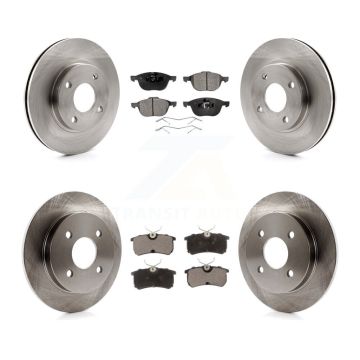 Front Rear Brake Rotor Ceramic Pad Kit For 2004 Ford Focus LX/Mid/High/SE/ZTS/ZTW/ZX3/ZX5 K8T-100902