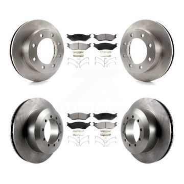 Front Rear Disc Brake Rotors And Ceramic Pads Kit For Ford F-450 Super Duty F-550 K8T-100904