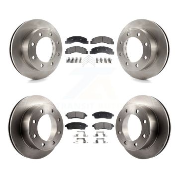 Front Rear Disc Brake Rotors And Ceramic Pads Kit For Ford F-250 Super Duty Excursion 4WD K8T-100905