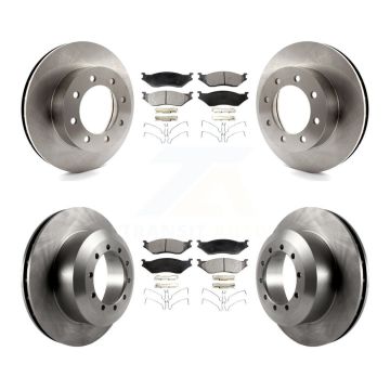 Front Rear Brake Rotors & Ceramic Pad Kit For Ford E-550 Super Duty F-450 F-550 Econoline K8T-100906