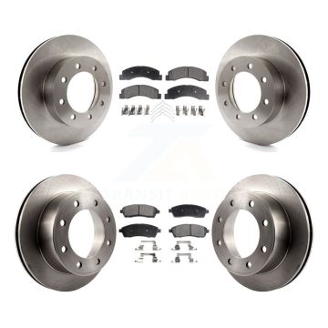 Front Rear Disc Brake Rotors And Ceramic Pads Kit For Ford F-250 Super Duty K8T-100907