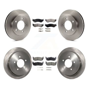 Front Rear Disc Brake Rotor And Ceramic Pad Kit For Ford Expedition Lincoln Navigator 4WD K8T-100909