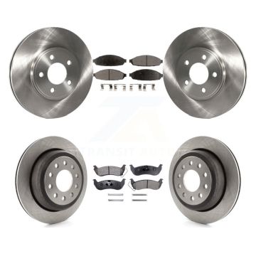 Front Rear Disc Brake Rotors And Ceramic Pads Kit For 2003-2011 Lincoln Town Car Sedan K8T-100917