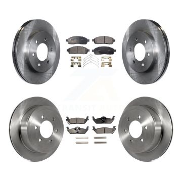 Front Rear Disc Brake Rotors And Ceramic Pads Kit For Ford F-150 Lincoln Mark LT 4WD K8T-100921