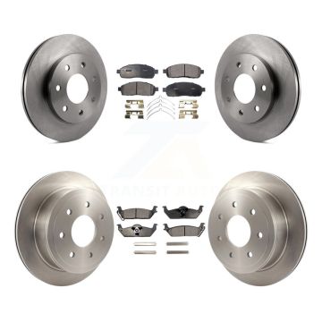 Front Rear Disc Brake Rotors And Ceramic Pads Kit For Ford F-150 Lincoln Mark LT 4WD K8T-100922