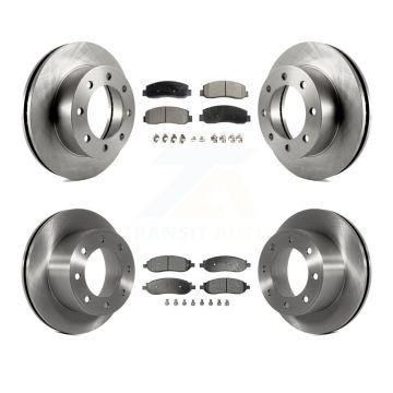 Front Rear Disc Brake Rotors And Ceramic Pads Kit For Ford F-350 Super Duty F-250 K8T-100926