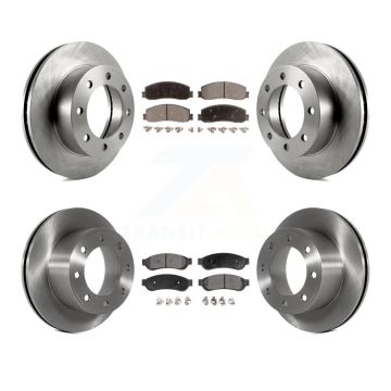 Front Rear Disc Brake Rotors And Ceramic Pads Kit For Ford F-250 Super Duty F-350 4WD K8T-100930