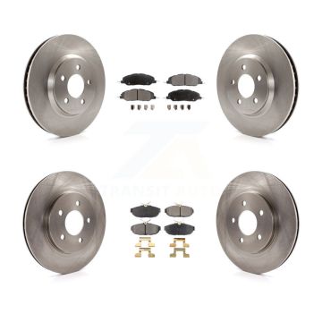 Front Rear Disc Brake Rotors And Ceramic Pads Kit For Ford Mustang K8T-100938
