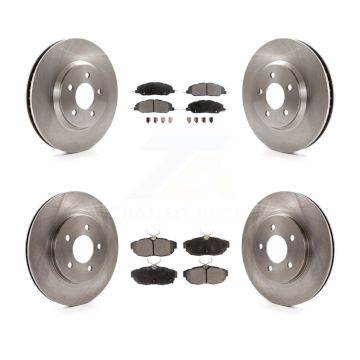 Front Rear Disc Brake Rotors And Ceramic Pads Kit For Ford Mustang K8T-100939